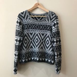 Lucky Brand Jacquard Pullover Sweater - Size XL